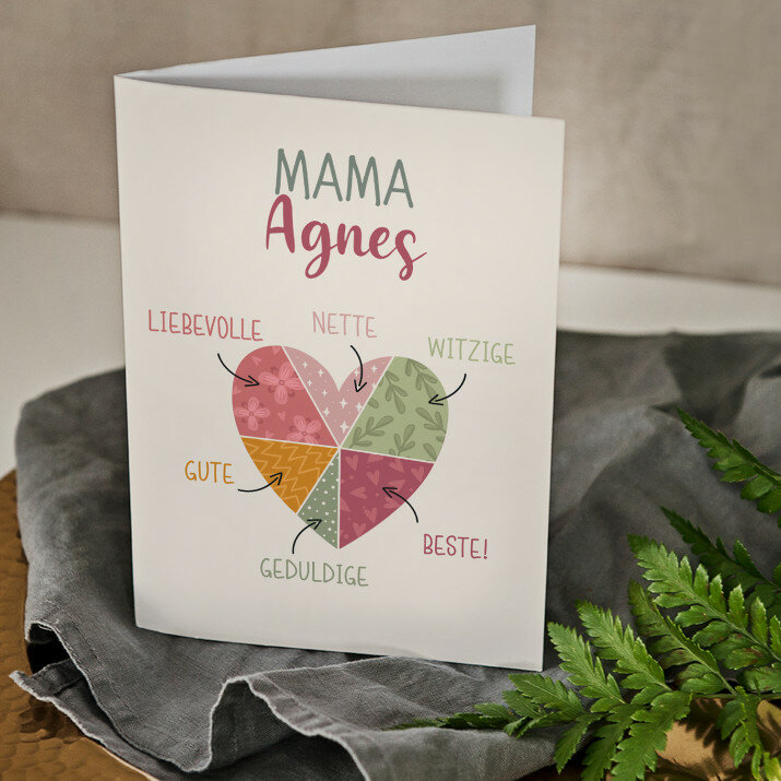 Mamas Herz - Glückwunschkarte