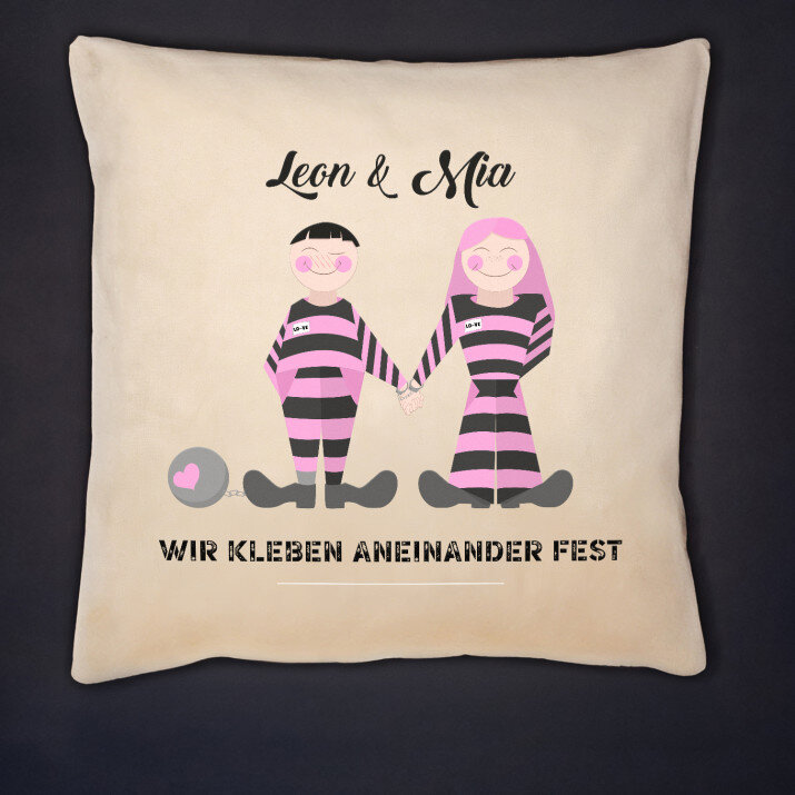 wir kleben aneinander - Kissen