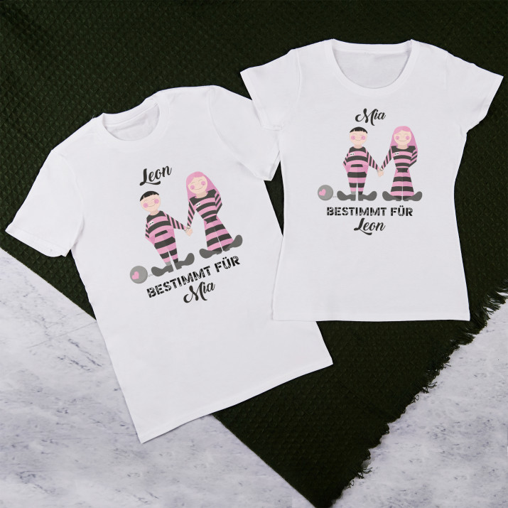 wir kleben aneinander fest - T-Shirts für Paare