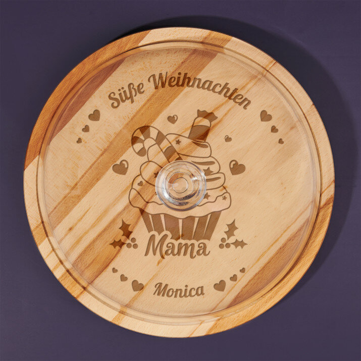 Süße Weihnachten - Glasglocke mit Gravur