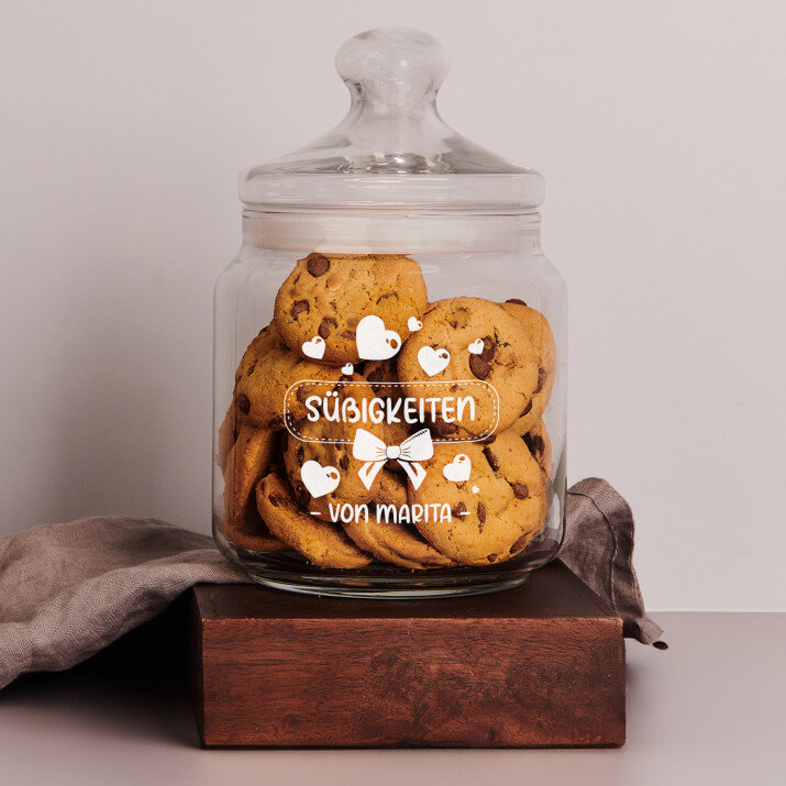Süßigkeiten - Keksglas mit Gravur