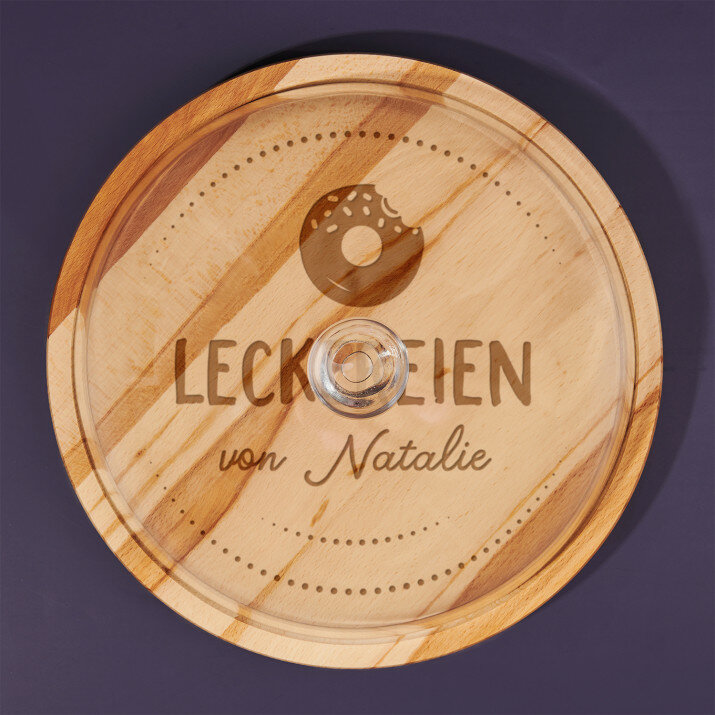 Leckereien - Glasglocke mit Gravur