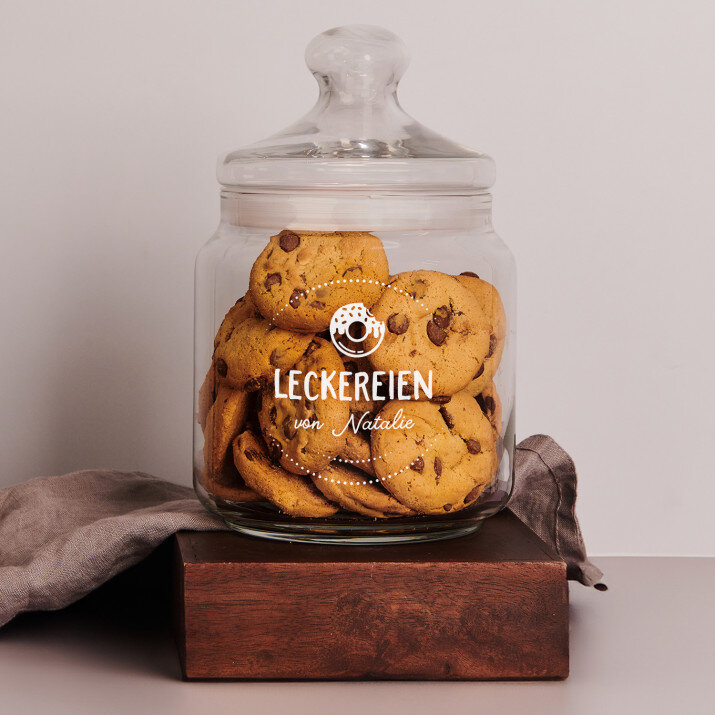Leckereien - Keksglas mit Gravur
