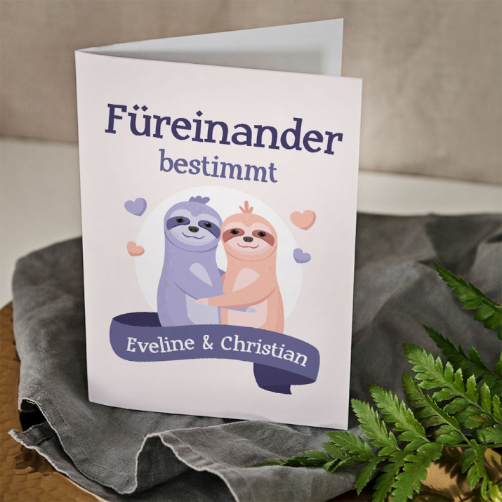 Füreinander bestimmt - Glückwunschkarte