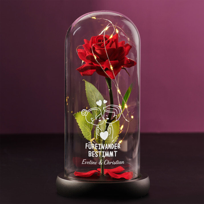 Füreinander bestimmt - Ewige Rose Im Glas