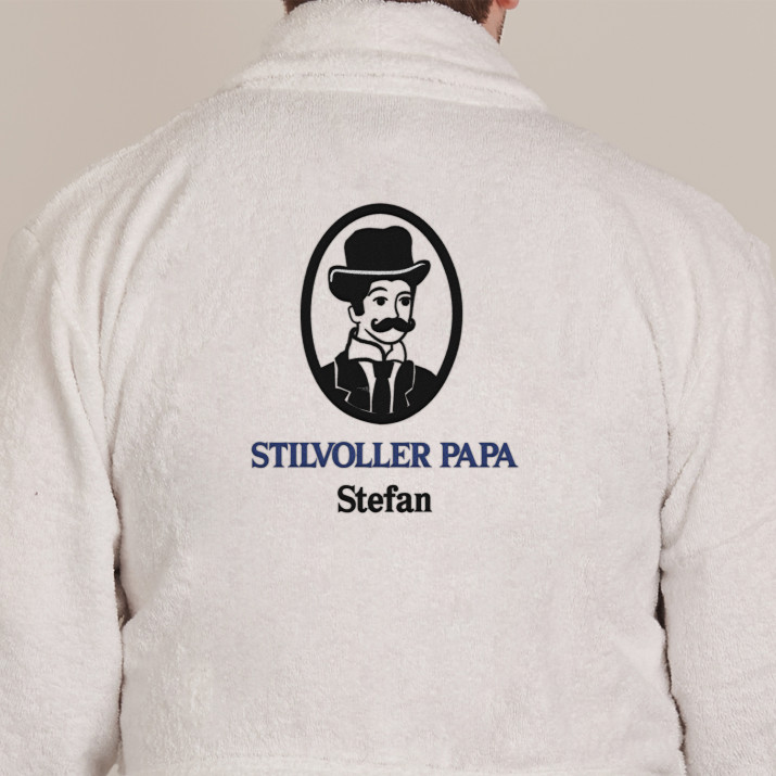 Stilvoller Papa - Herren Bademantel