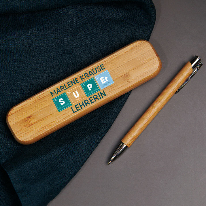 Super lehrerin 2 - Kugelschreiber im Holzetui