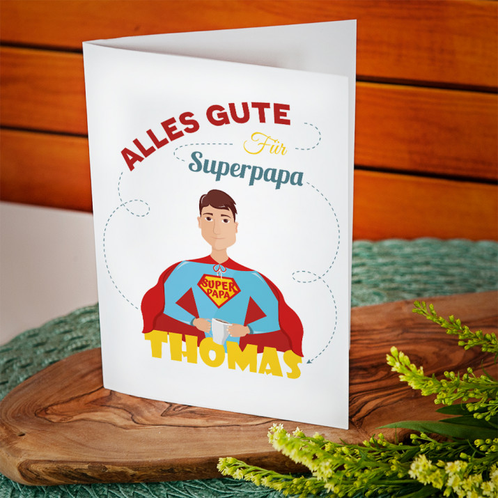 Super Papa - Glückwunschkarte