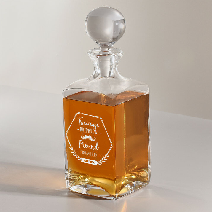 Trauzeuge für einen Tag - Whiskykaraffe mit Gravur