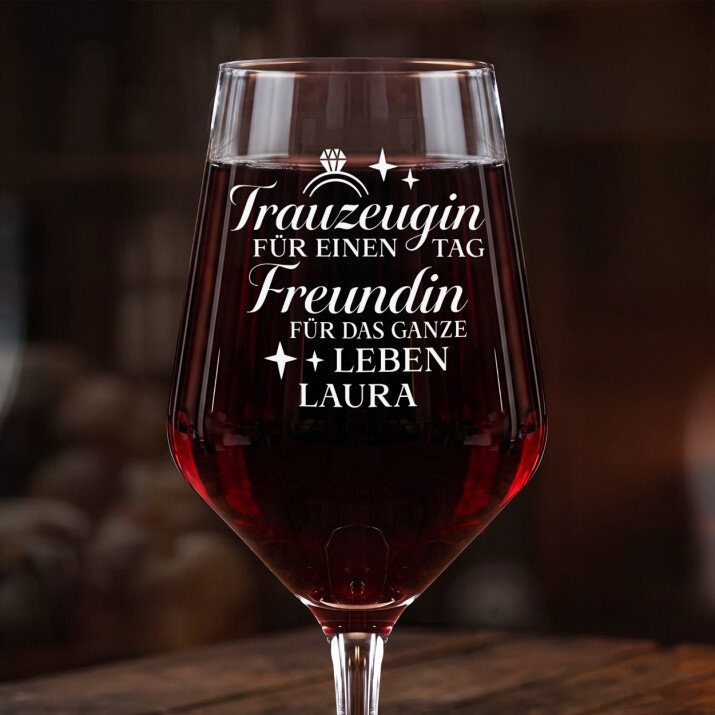 Trauzeugin für einen Tag - Großes Weinglas