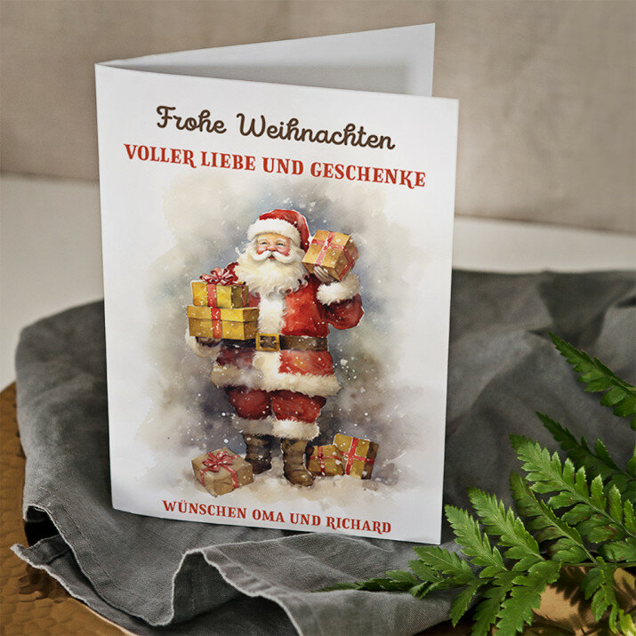 Frohe Weihnachten voller Liebe - Glückwunschkarte