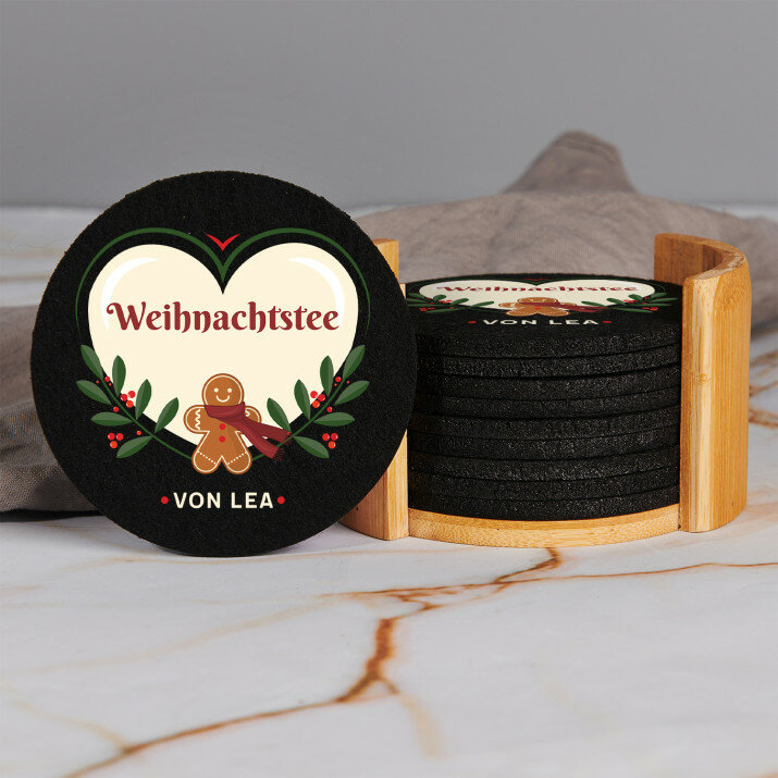 Weihnachtstee - Filzuntersetzer