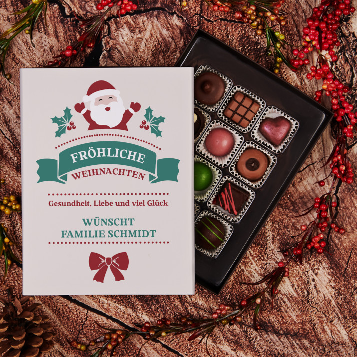 Fröhliche Weihnachten - Belgische Pralinen