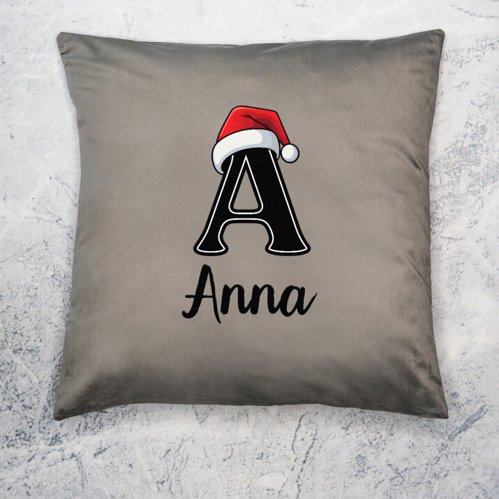 Weihnachts-Initiale mit Namen - Kissen