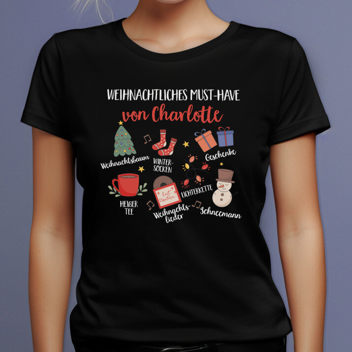 Have - Schwarzes T-Shirt für Damen