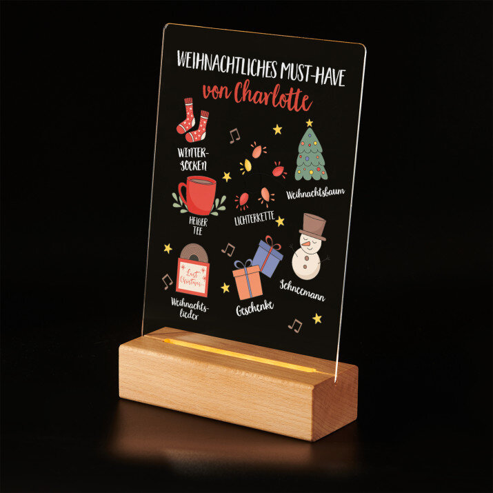 Weihnachtliches Must-Have - Druck auf Acrylglas mit LED Beleuchtung