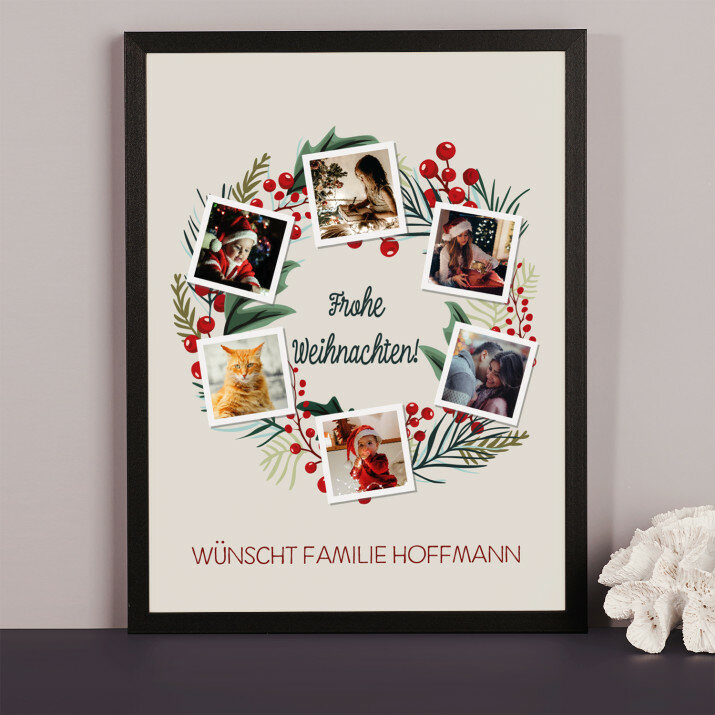 Weihnachtskranz Fotos - Collage aus Fotos