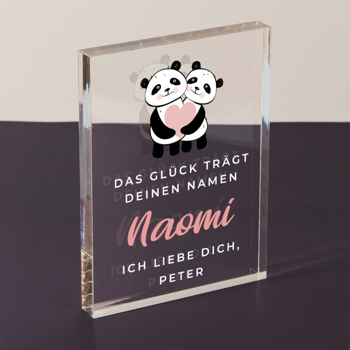 das Glück trägt deinen Namen - Acrylblock