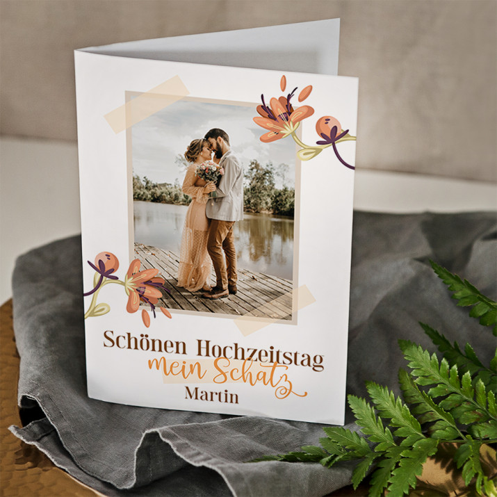 Schönen Hochzeitstag - Glückwunschkarte