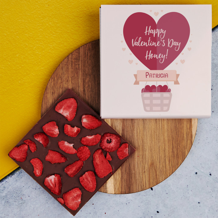 Happy Valentine’s Day- Schokolade mit Erdbeeren