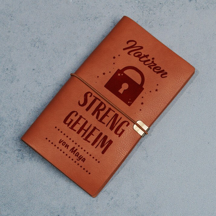 Streng geheim - Retro Notizbuch