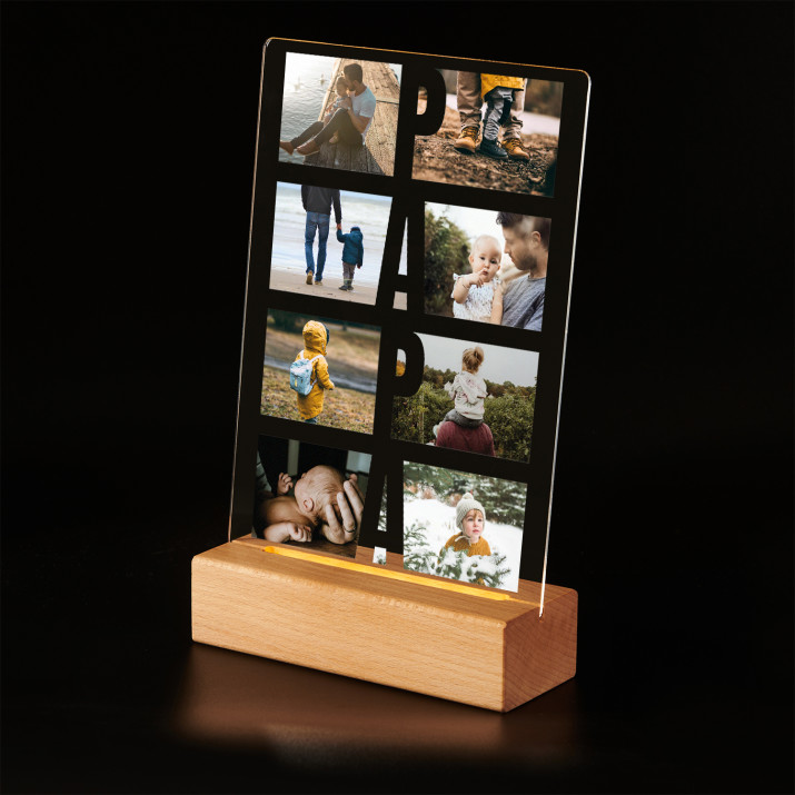 Papa - Druck auf Acrylglas mit LED Beleuchtung