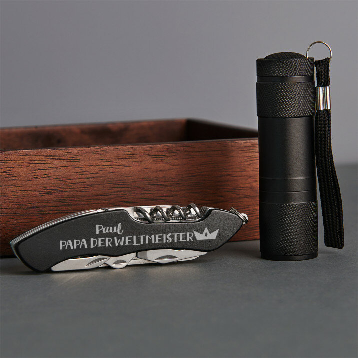 Papa der weltmeister - Multitool Taschenlampe Set