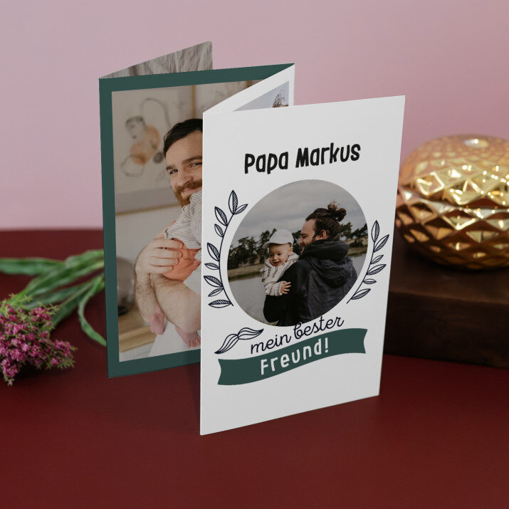 Papa mein bester freund - Fotos, harmonikaartig gefaltet