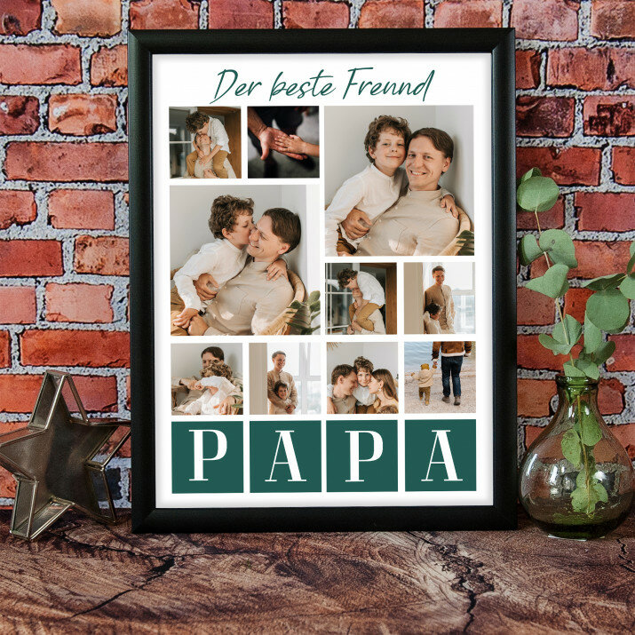 Papa der beste Freund - Collage aus Fotos