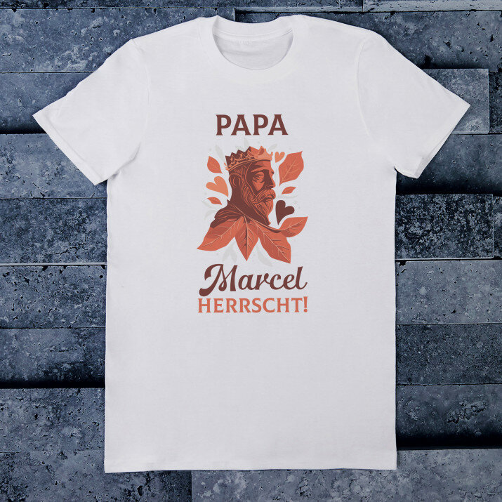 Papa herrscht - T-Shirt mit Aufdruck für Herren