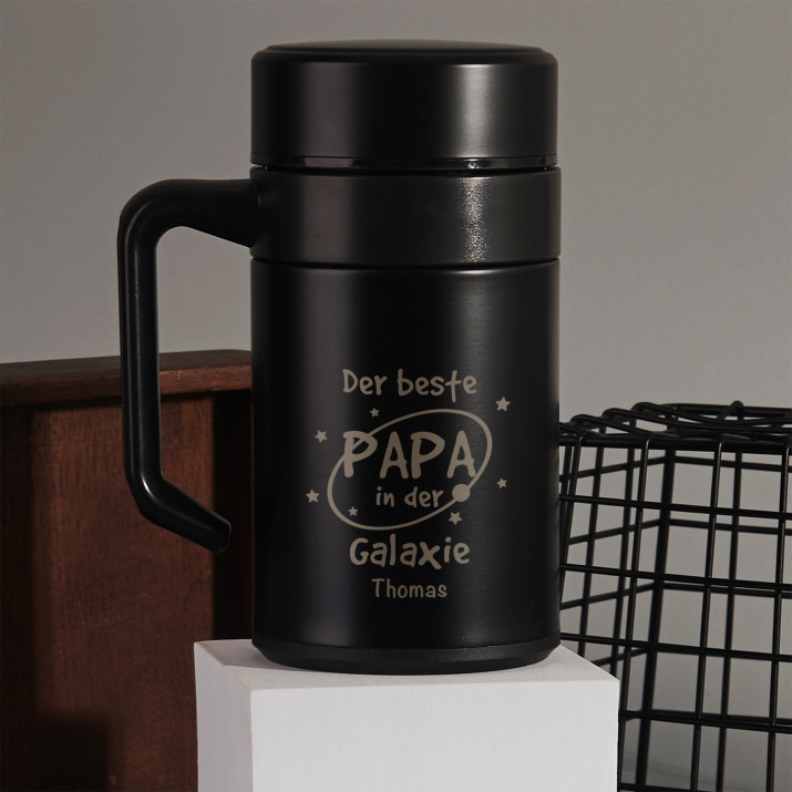 Papa in der galaxie - Thermobecher mit Henkel