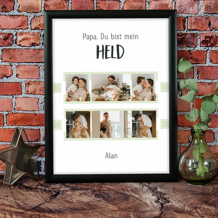 Papa, Du bist mein Held - Collage aus Fotos