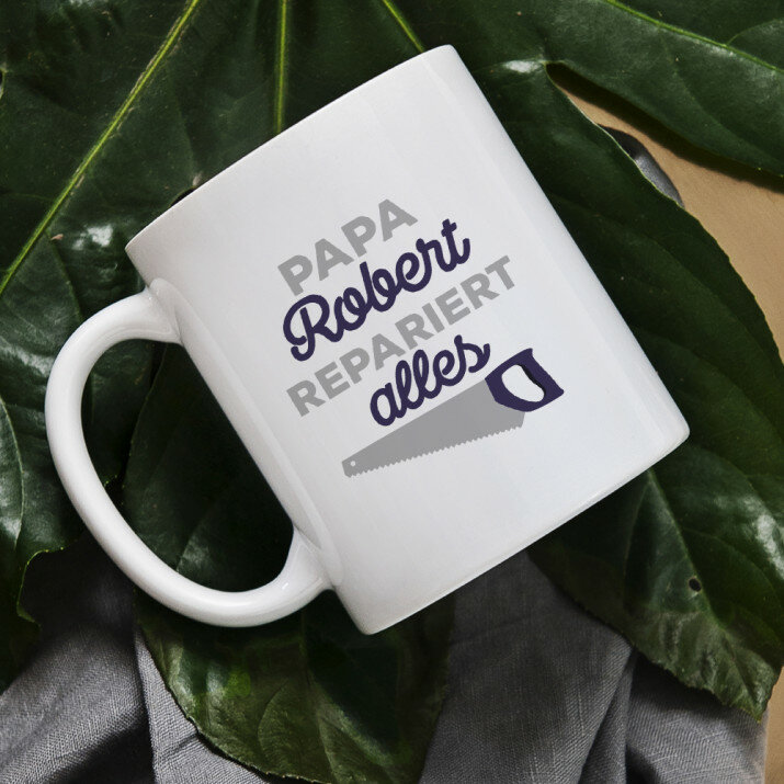 Papa repariert alles - personalisierte Tasse