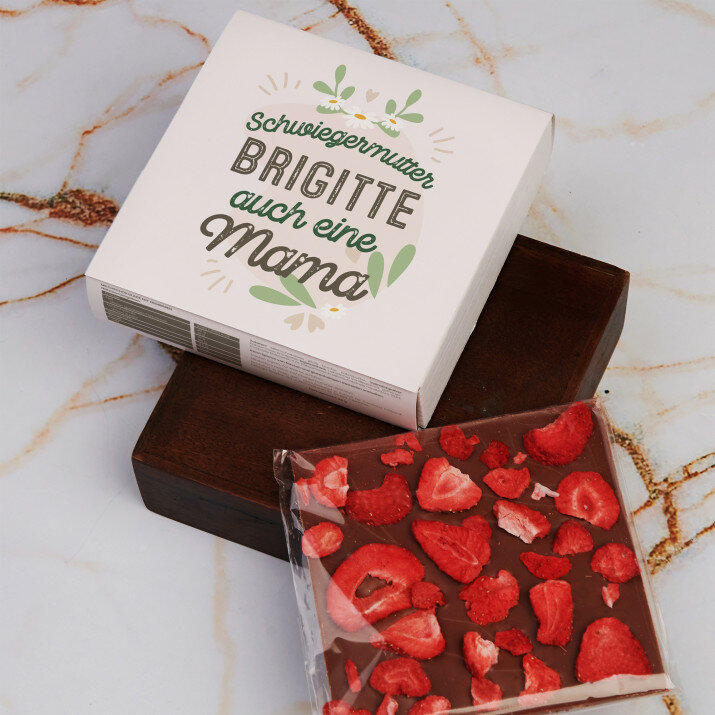 Schwiegermutter auch eine Mama - Schokolade mit Erdbeeren