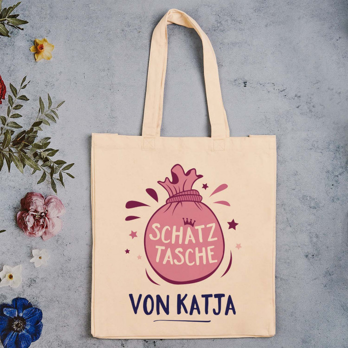 Schatztasche - Baumwolltasche mit Aufdruck