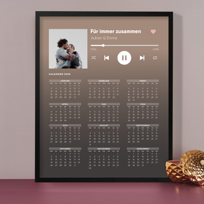 Ihr Lied - Kalender im Rahmen