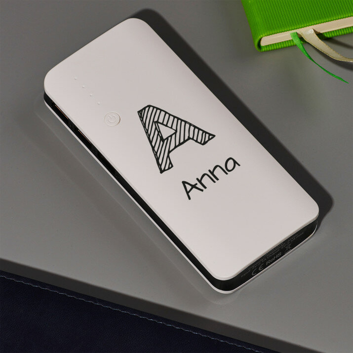 Dein Name - Powerbank mit Aufdruck 10000 mAh
