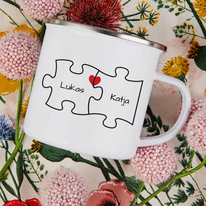 Du und Ich - emaillierter Becher