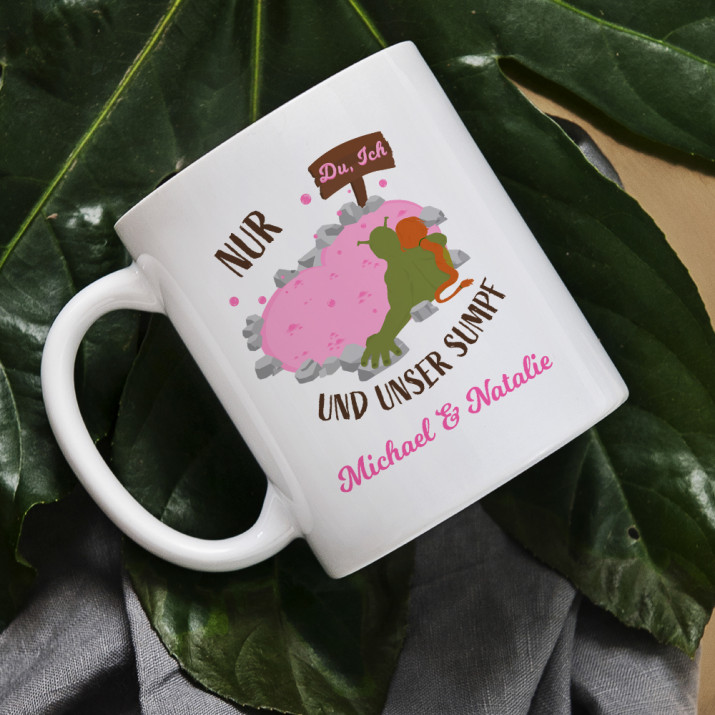 Nur du, ich und unser sumpf - Personalisierte Tasse