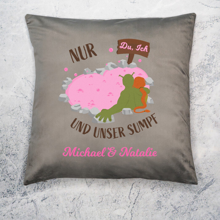 Nur du, ich und unser sumpf - Kissen
