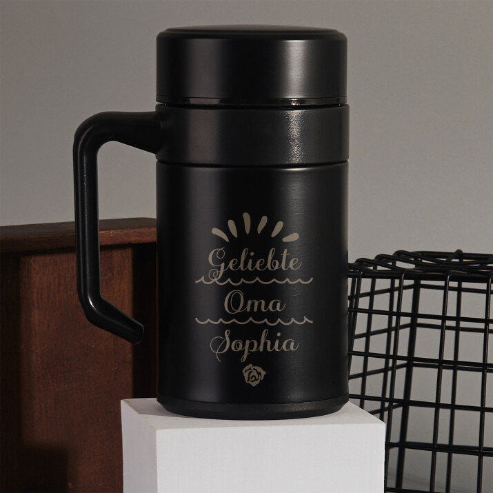 Geliebte oma - Thermobecher mit Henkel