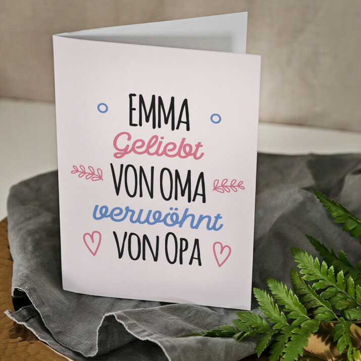 Geliebt von Oma - Weihnachtskarte