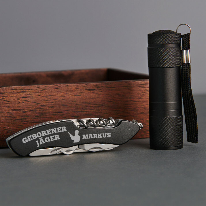 Geborener jäger - Multitool Taschenlampe Set