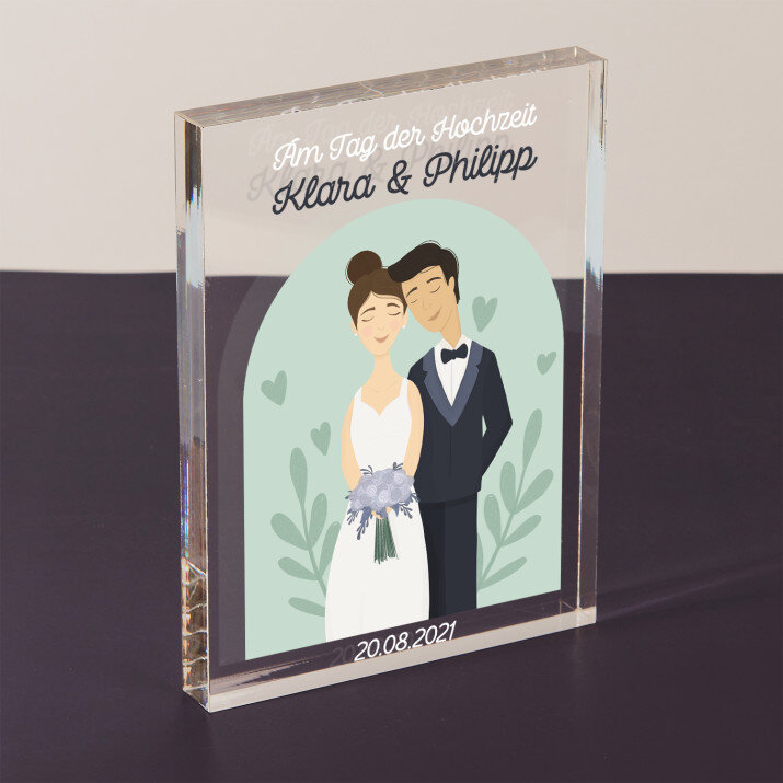 Am Tag der Hochzeit - Acrylblock