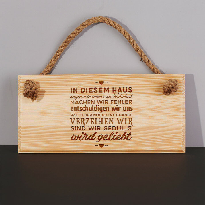 In diesem haus - Holzschild