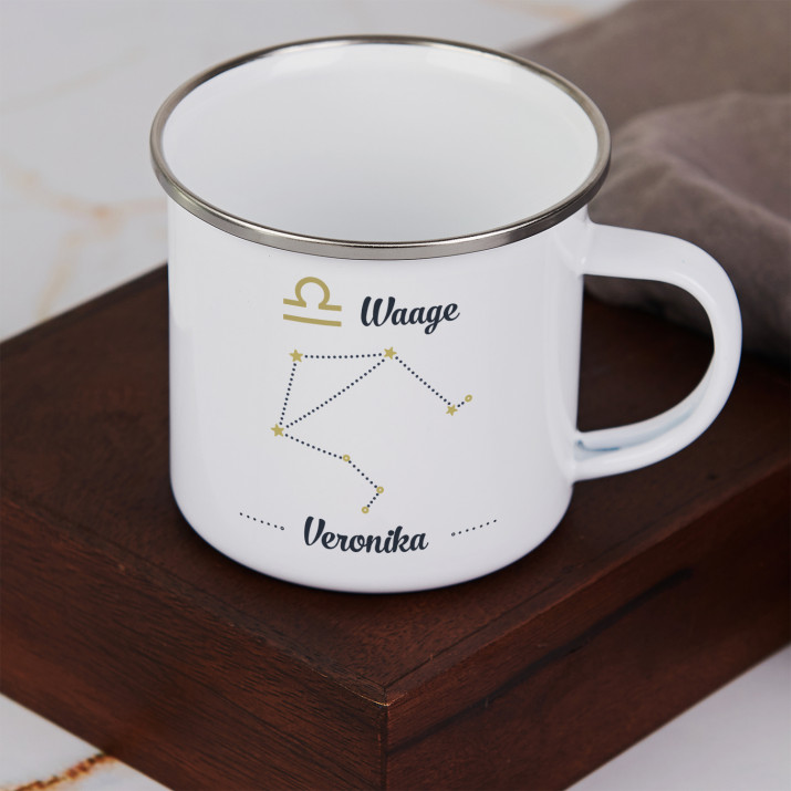 Waage - emaillierter Becher