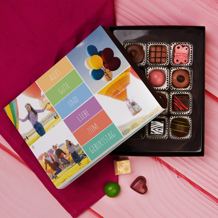 Alles Gute und Liebe - Belgische Pralinen