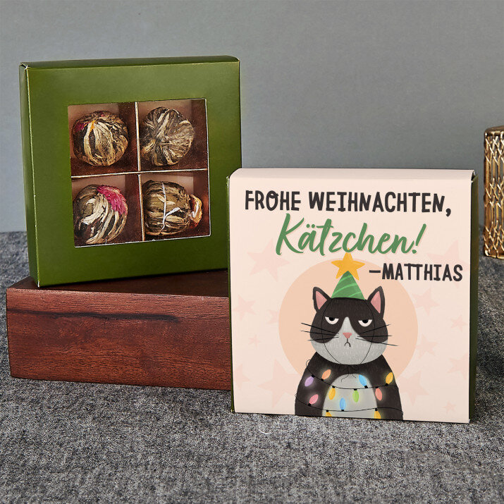 Frohe Weihnachten, Kätzchen - Blühender Tee