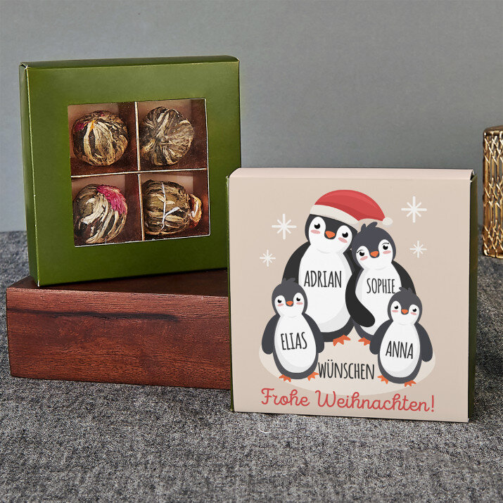 Frohe Weihnachten Pinguine - Blühender Tee