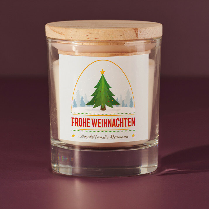 Frohe Weihnachten - Duftkerze